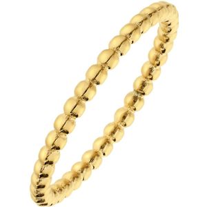 Stalen goldplated ring bolletje 2mm