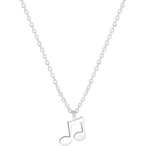 Zilveren ketting met hanger muzieknoot K3