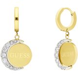 Guess goldplated stalen oorbellen MOON PHASES