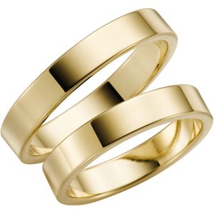 14 Karaat geelgouden trouwring Muscari Dames H88