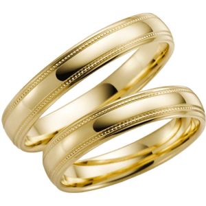 14 Karaat geelgouden trouwring Primula Heren H89