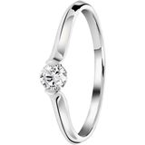 14 karaat witgouden ring lab grown diamant 0,20ct