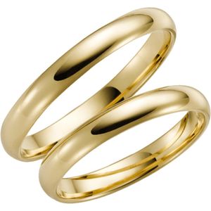 14 K geelgouden trouwring Stephanotus Heren H52