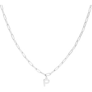 Stalen ketting closed forever met letter P