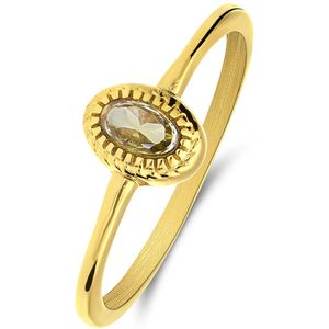 Stalen goldplated vintage ring