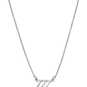 Elora gerecycled zilver zilver platinaplated angel number ketting voor dames - kies jouw nummer