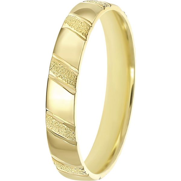 handgemaakte ring Sieraden Ringen Banden 9k gouden trouwring 4mm breed 