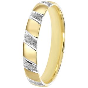 14K bicolor dames trouwring 3mm Layla TW 309