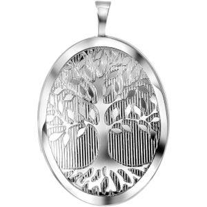 Zilveren hanger medaillon ov levensboom
