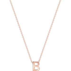9 karaat rose ketting met letter hanger