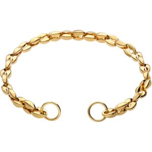 Stalen goldplated bedel armband marina