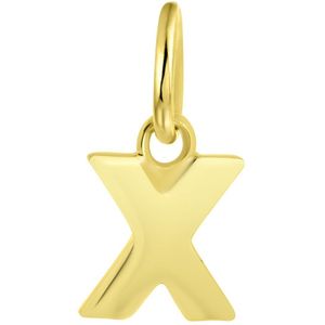 Zilveren hanger gold letter Mix & Match