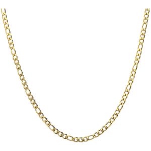 Stalen goldplated ketting figaro 3mm