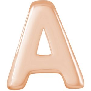 Zilveren hanger roseplated alfabet