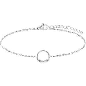 Stalen armband met cirkel