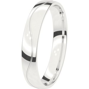 14K witgouden trouwring Dames 4mm Mimosa
