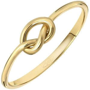 14 karaat geelgouden ring knoop