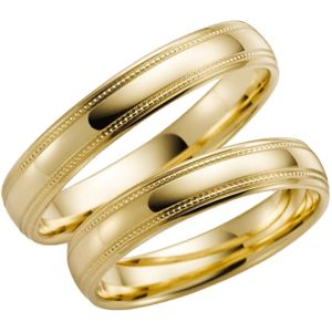 14 Karaat geelgouden trouwring Primula Dames H89
