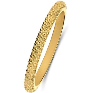Stalen goldplated ring bewerkt