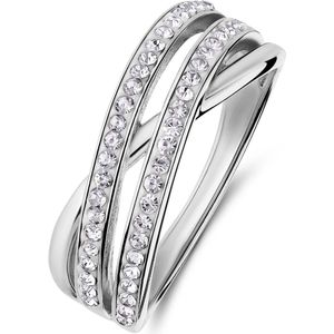Zilveren ring kristal