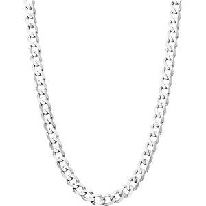 Lucardi Heren Ketting gourmet schakel - Echt Zilver - Ketting - Cadeau - 50 cm - Zilverkleurig