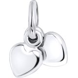 Zilveren hanger 2 harten