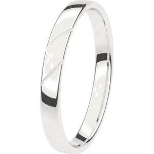 14K witgouden trouwring Dames 3mm Jasmijn