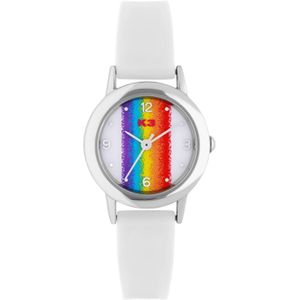 K3 Kinder Horloge Regenboog Met Rubberen Band Wit