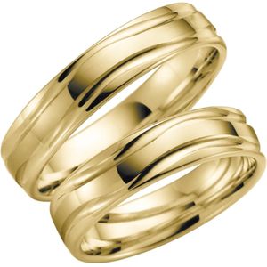 14 Karaat geelgouden dames trouwring Daisy H131