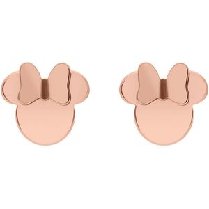 Stalen roseplated oorknoppen Minnie Mouse