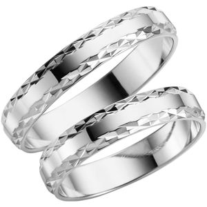 14 Karaat witgouden trouwring Nigella Dames H07W