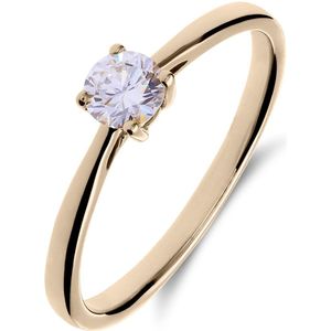 14 karaat gouden ring lab grown diamant 0,30ct