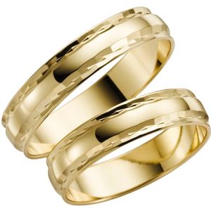 9 Karaat gele trouwring Madelief Dames H18