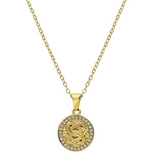 Stalen goldplated ketting met mattenklopper