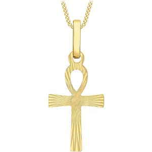 9 Karaat ketting met hanger ankh