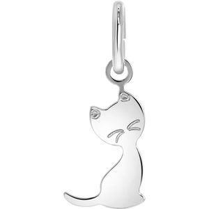 Zilveren hanger kat