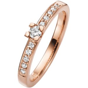 14K rosegouden verlovingsring diamant Snowdrops H101R