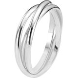 Zilveren driedelige ring
