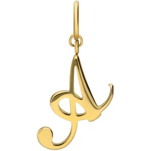 Stalen goldplated bedel letter