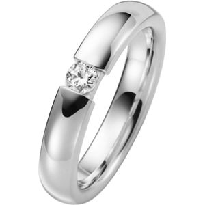 14K witgouden trouwring diamant Morgenster H79W