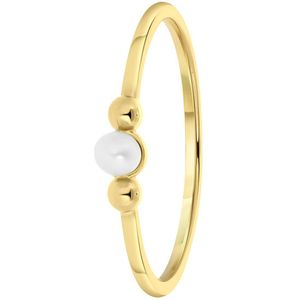 Zilveren goldplated ring zoetwaterparel