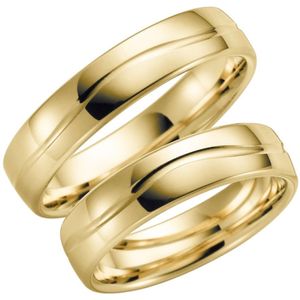 9 Karaat gele trouwring Iris Heren H13G