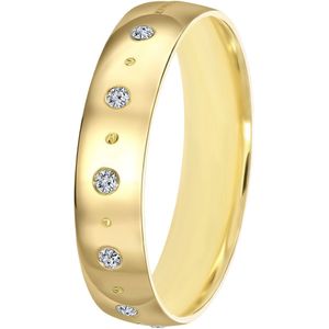 14K geelgouden dames trouwring 4mm Nora TW 454