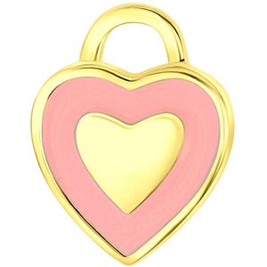 Zilveren oorbelhanger gold hart Mix & Match
