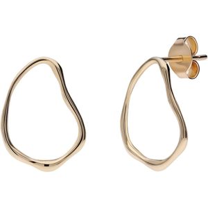 14 karaat gouden oorbel golf oog