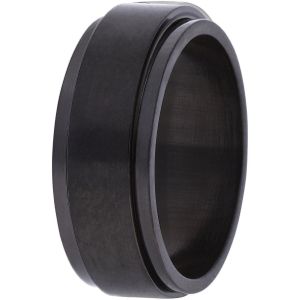 Stalen blackplated anxiety ring