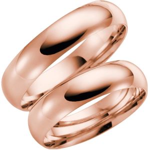14 K rosegouden trouwring Passionflower Heren H53R