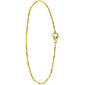 Gerecycled stalen goldplated enkelband cardano