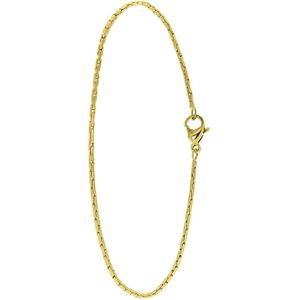 Gerecycled stalen goldplated enkelband cardano