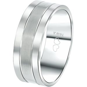 Lucardi Heren Vriendschapsring Aruba - Ring - Cadeau - Staal - Zilverkleurig